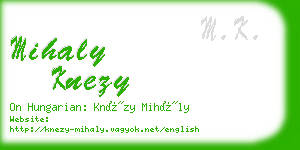 mihaly knezy business card